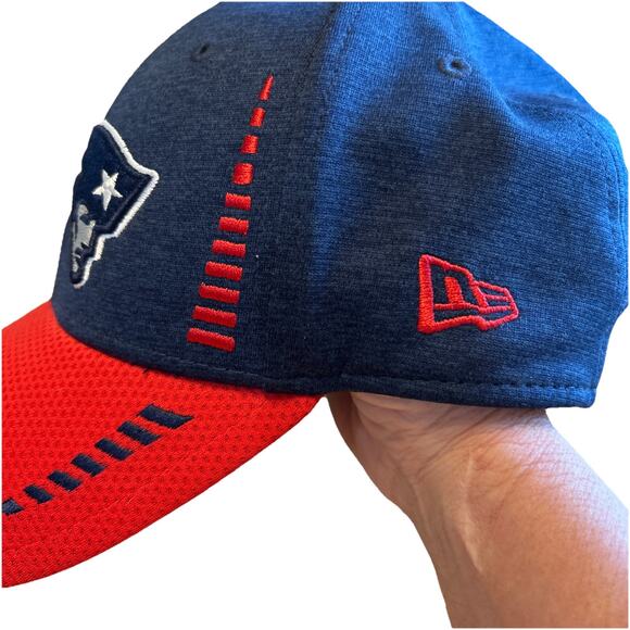 Patriots NFL hat embroidered y2k red New Era Block Team 49 Hat-Navy/Red NFL - Picture 3 of 8